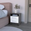 NicBex 15.7 inch Wide Nightstand with 2 Drawers,Modern Side Table with One Open Shelf,Bedside Table for Bedroom,Living Room - 2 of 4