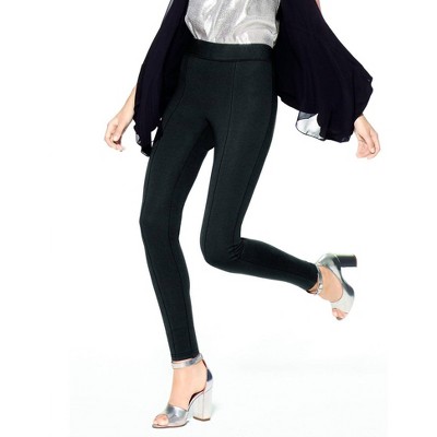 Women's High Waist Black Out Ponte Legging - HUE