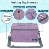 PAVILIA Yarn Bag Knitting Crochet Bag Organizer, Crocheting On The Go Storage Project Bag, Crochet Knitting Accessories Knitter Gifts - 4 of 4