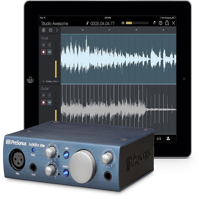 Presonus AudioBox iOne USB 2.0 & iPad Recording System with 1 Mic Input, 3 of 4