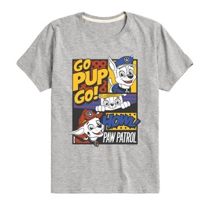 Boys' - Paw Patrol - Go Pup Go Comic Marshall Chase Rubble Short Sleeve Graphic T-Shirt - 1 of 4