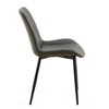 DOMETOUR Set of 4 PU Leather Dining Chairs Mid-Century Modern Armless Chair with Metal Legs For Kitchen Dining Room - 4 of 4