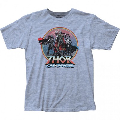 Adult Thor Love and Thunder Characters Heroic Pose T-Shirt