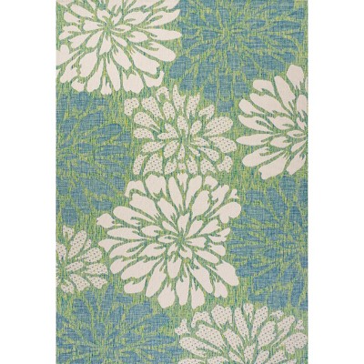 Grayson Floral Charm 9' x 12' Gray Reversible Outdoor Rug