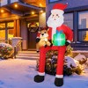 Costway 9.5 FT Christmas Inflatable Santa Decoration with Built-in LED Lights for Yard - 4 of 4