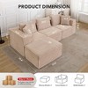 141" Modular Cloud Sectional Sofa with Ottoman - No Assembly Compression Packaged, Ultra Soft Memory Foam, Convertible Couch for Living Room - 2 of 4