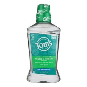 Tom's of Maine Cool Mountain Mint Fluoride-Free Mouthwash - 16 fz - 1 of 4