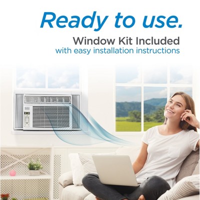 White 8000 BTU Window Air Conditioner with Remote Control