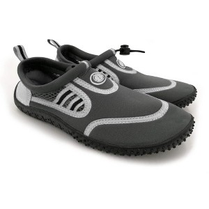 Hardcore mens water shoes; Quick drying aqua socks for barefoot running, swimming, poolside fun at the water park, camping, yoga - 1 of 3