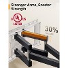 Perlegear UL Listed Full Motion TV Wall Mount for 42-85 Inch TVs up to 132lbs, Dual Articulating Arms, Tool-Free Tilt & Swivel, Max VESA 600x400mm - 3 of 4