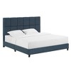 NicBex Modern Queen/King Upholstered Platform Bed Frame with Square Tufted Headboard,Solid Wood Slats Support,Box Spring Needed,Easy Assembly - 3 of 4
