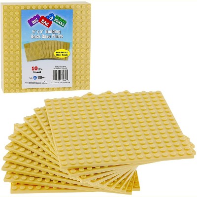 Big Bag of Bricks Yellow Building Plates 5"x5", 10 Pack