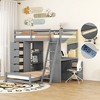 NicBex Twin over Twin Loft and Bunk Bed with LED Light and USB Ports,with Safety Guardrails,for Kids Teens Adults - 2 of 4