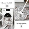 Vintage Washable Soft Area Rug, Low Pile Anti-Slip Stain Resistant Rug, Foldable Thin Floral Printed Distressed Carpet - 3 of 4