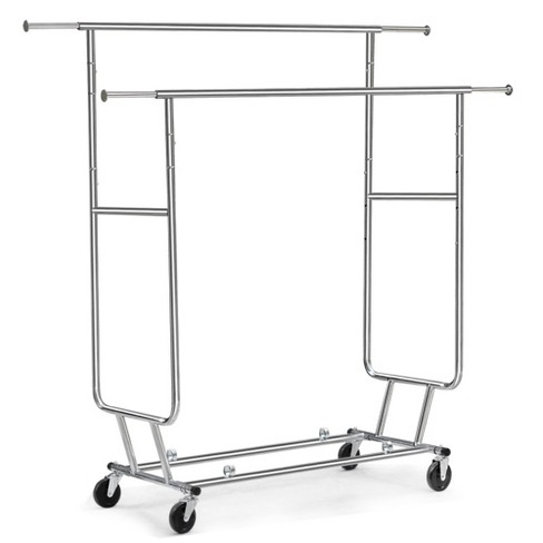 Yaheetech Garment Rack Clothing Rack Adjustable Double Rail