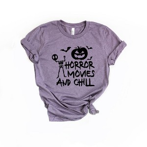 Simply Sage Market Women's Horror Movies And Chill Short Sleeve Graphic Tee - 1 of 4