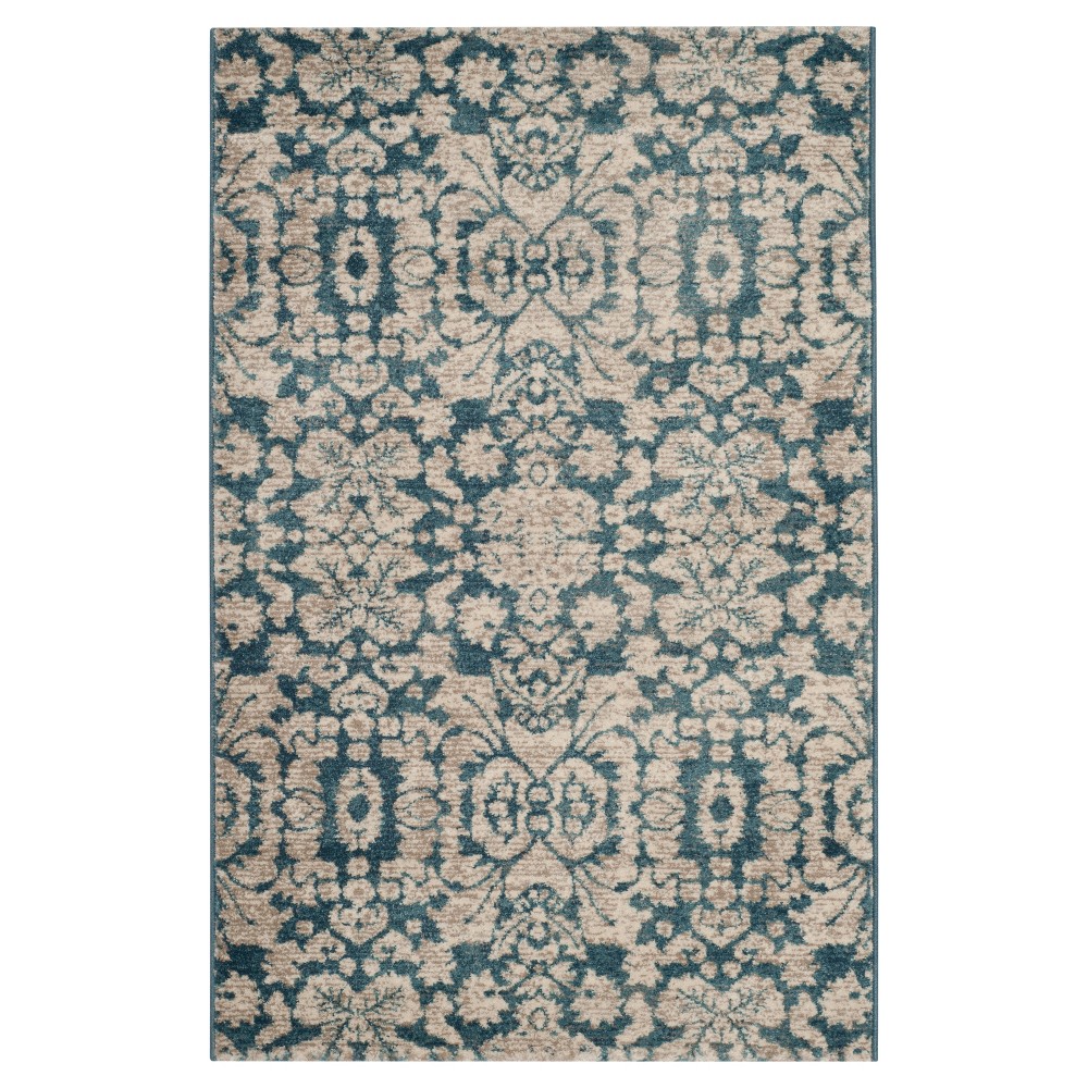 Blue/Beige Abstract Loomed Accent Rug - (3'x5') - Safavieh