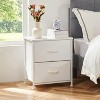 SEVOBAL 2PCS Nightstand 2 Drawers Bedside Table Removable Bins Sturdy Organizer Furniture for Bedroom Nursery Closet Living Room, White, 18"*11.8"*20" - 2 of 4