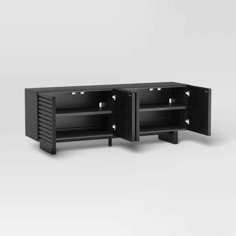 Fluted TV Stand for TVs up to 55&#34; Black - Threshold&#8482;, 3 of 7
