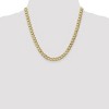 Black Bow Jewelry Men's 7mm 10k Yellow Gold Hollow Curb Link Chain Necklace - 2 of 4