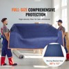 VEVOR Moving Blankets, 80" x 72", 65 lbs/dz Weight, 12 Packs, Professional Non-Woven & Recycled Cotton Packing Blanket, Blue/Orange - 3 of 4