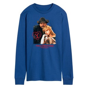 Men's - Yellowstone - Rip And Beth Montana Valentine Long Sleeve Graphic T-Shirt - 1 of 4