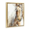 Stupell Industries Abstract Brown Horse Portrait Floating Frame Canvas Art, Gold, 25" x 31" - 2 of 4