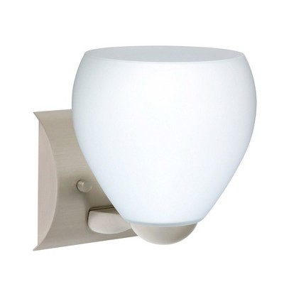 Besa Lighting Bolla 1 - Light Wall Light in  Satin Nickel