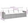 vidaXL Garden Sofa Set Black PE Rattan 4 Piece Set Modular - 3 of 3
