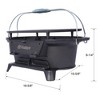 FURNIinspire Outdoor Grills, Griddles and Smokers Enameled Cast Iron Hibachi, Elegant Portable Grill for Outdoor Entertaining, Black, 20.7"*13"*10.6" - 3 of 4