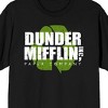 The Office Dunder Mifflin Recycling Logo Crew Neck Short Sleeve Men's Black T-shirt - 2 of 3