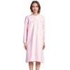 YafeMarte Women’s Long Sleeve Flannel Nightgown with Lace Trim and Floral Design - 2 of 4