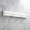 Possini Euro Design Linx Modern Wall Light Chrome Hardwire 33 1/2" Light Bar LED Fixture White Glass for Bedroom Bathroom Vanity Reading Living Room - 2 of 4