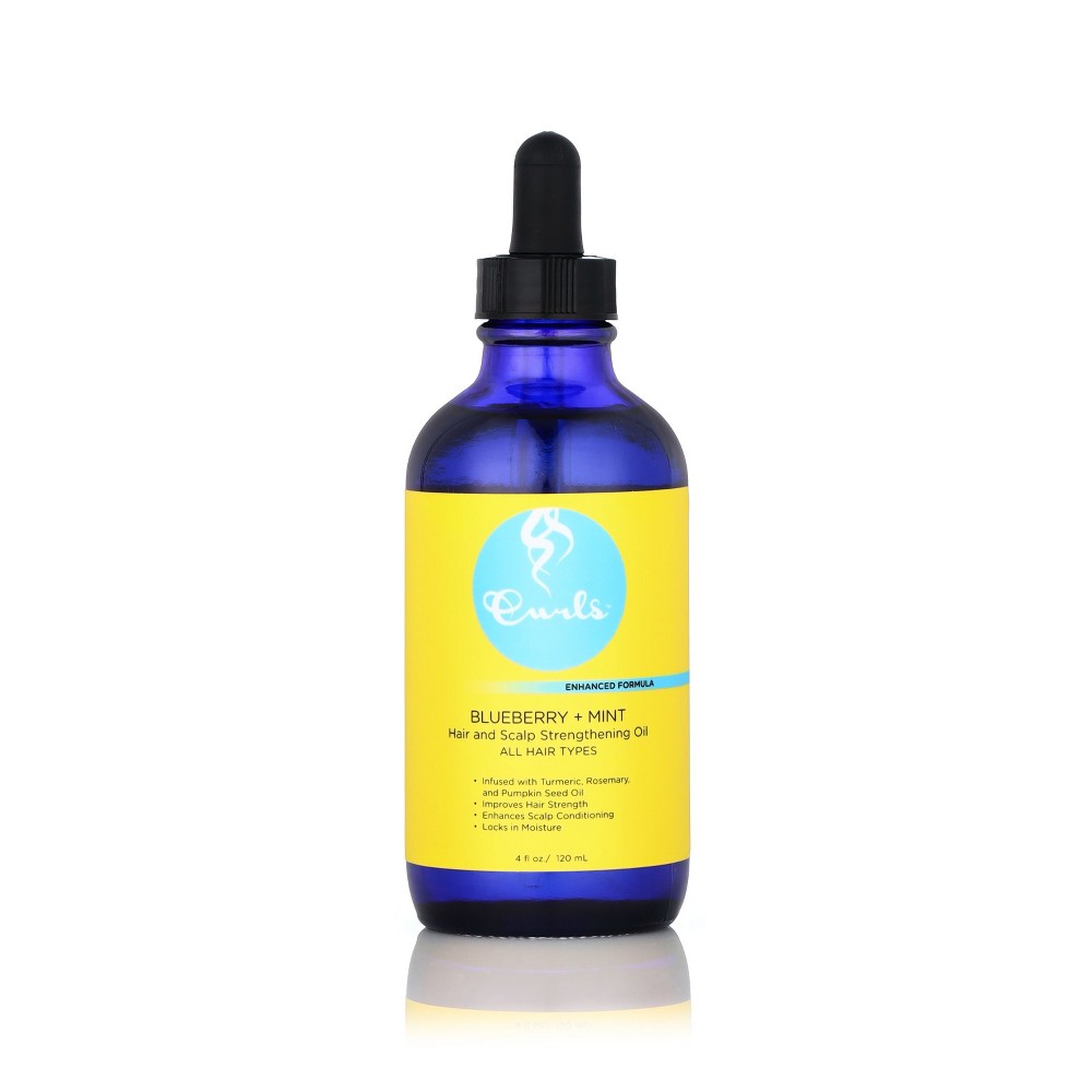 Photos - Cream / Lotion Curls Blueberry Bliss & Mint Tea Hair and Scalp Strengthening Oil - 4oz