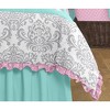 Sweet Jojo Designs Full/Queen Comforter Bedding Set Skylar Pink, Blue and White 3 pc - 3 of 3