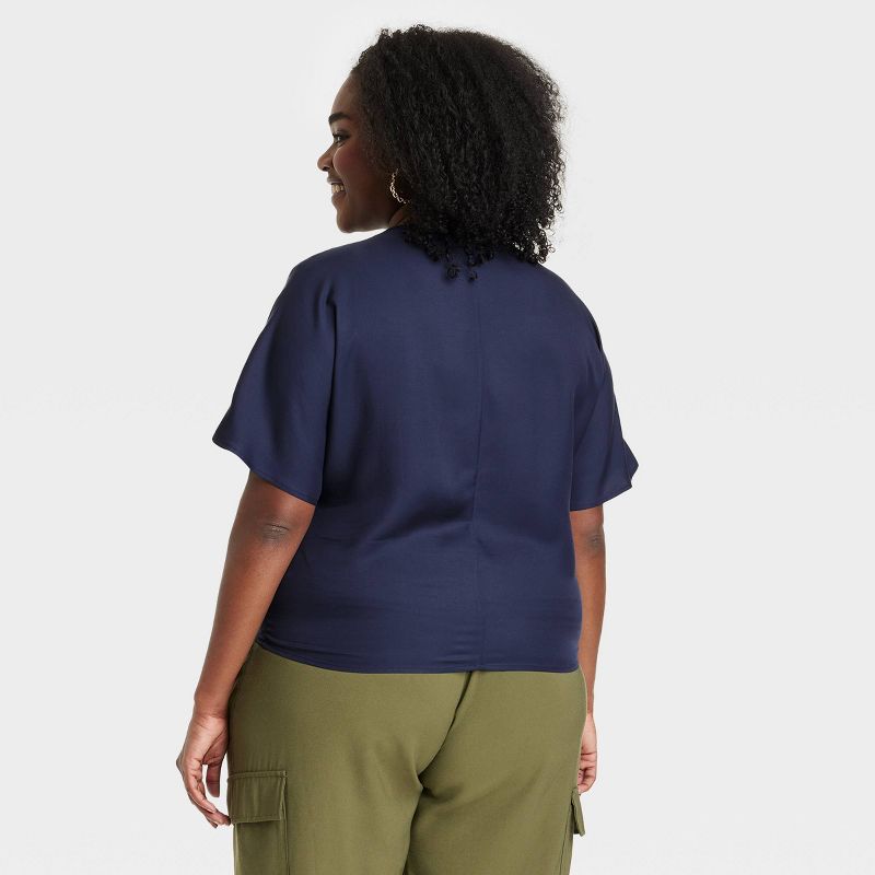 Women's Short Sleeve Woven T-Shirt - A New Day™, 3 of 7