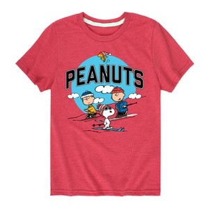Boys' - Peanuts - Snoopy and Friends Skiing Short Sleeve Graphic T-Shirt - 1 of 4