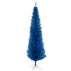 HOMCOM 7 FT Artificial Pencil Christmas Tree, Slim Xmas Tree with 499 Realistic Branch Tips and Plastic Stand, Blue - 4 of 4