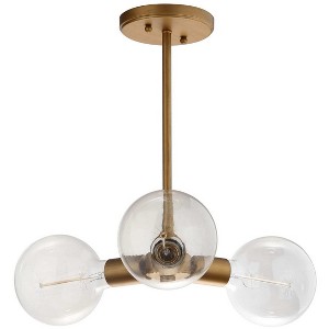 Harkin 3 Light 18 Inch Dia Adjustable Pendant - Gold - Safavieh. - 1 of 4