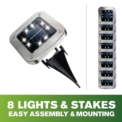 Stainless Steel Solar Powered LED Pathway Light Pack