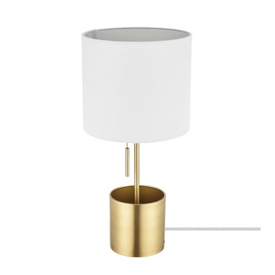 Photo 1 of 19 Pratt Table Lamp with Fabric Shade White - Globe Electric
