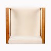 Infurnic Patio Dining Chairs Set of 2 Wood Dining Chairs Stylish Modern Design for Garden Poolside Balcony, Beige, 24.75"*23"*31.5" - 4 of 4