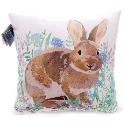 Home & Garden Bunny Pillow White Two Can Art Indoor Outdoor C & F Enterprises  -  Decorative Pillow