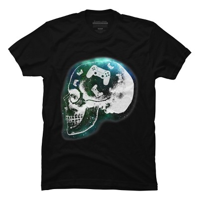 Men's Design By Humans Gaming Is Always In My Skull Mind By COVI T-Shirt