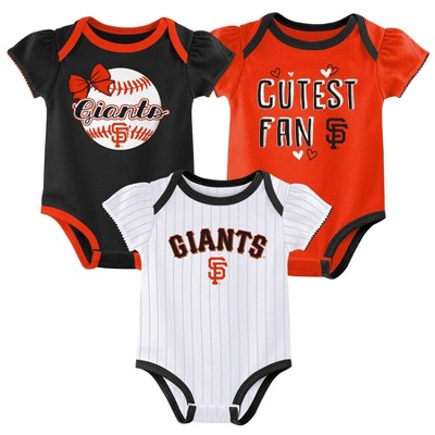Image of MLB San Francisco Giants Baby Girls' 3pk Bodysuit - 0-3M