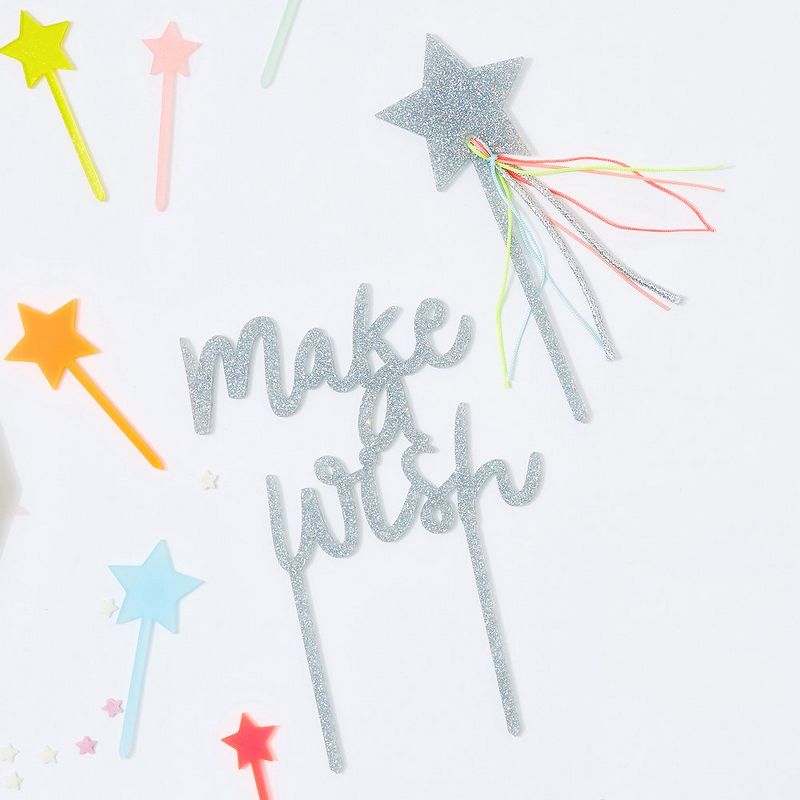 Meri Meri Make A Wish Acrylic Toppers (Pack of 2), 2 of 3