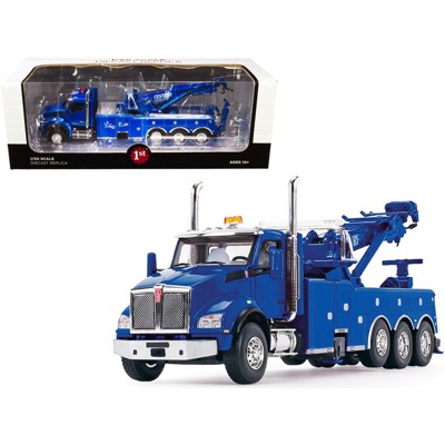 Kenworth T880 with Century Model 1060 Rotator Wrecker Tow Truck Surf Blue Metallic 1/50 Diecast Model by First Gear