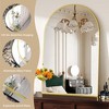 Arched Wall Mirror - Metal Frame Vanity Mirror for Bathroom, Bedroom or Living Room - 3 of 4