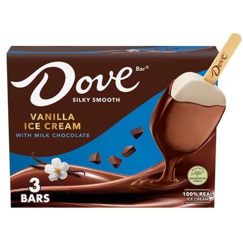 DOVE Vanilla Ice Cream with Milk Chocolate Bars - 3ct - image 1 of 4