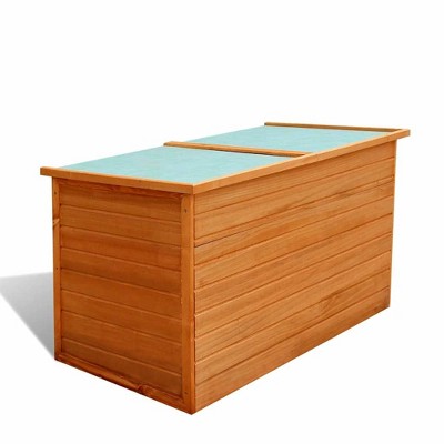 vidaXL Storage Box Brown Fir wood, plywood, waterproof roof